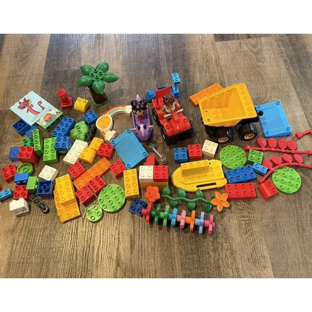 Mega Bloks 1st Builders‎ Mixed Lot 60+ Pieces Figures ATV Dump Truck Accessories